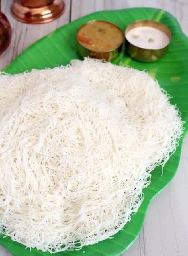 LUXURIA Diamond MINI IDLI, Idli, Idiyappam, Pure Stainless Steel Plate Set (Medium Idiyappam Plate, 3),Silver - Image 4
